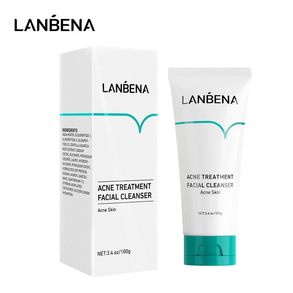 

Acne Treatment Facial Cleanser Oligopeptide Effective Anti Acne Oil Free Mild Dense Foam Unclog Pores Clear Breakouts