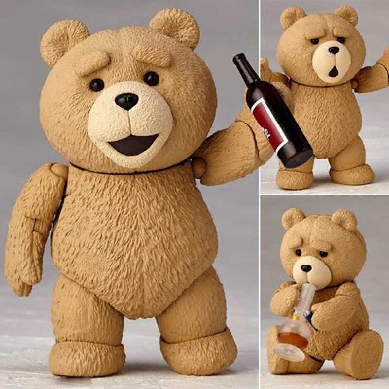

10CM Teddy bear figurine toy USA Movie TED 2 Boxed Teddy BJD PVC Action Figure Model Toys Collectible Doll toy gifts