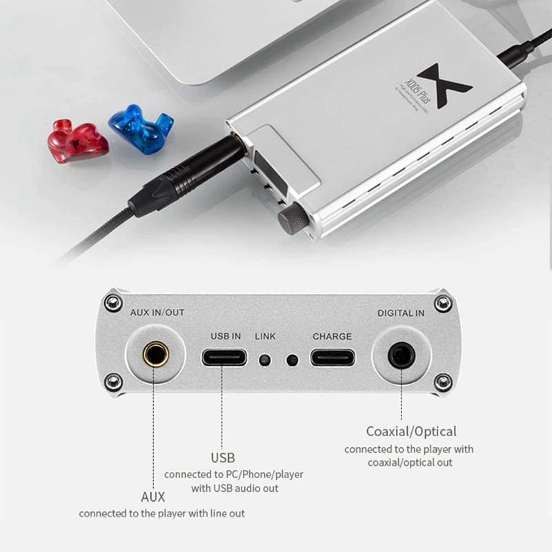 XDuoo XD 05 Plus Portable o DAC Amplifier Headphone AMP Dual Interchangeable Op Amp 32Bit 384 KHz HiFi Portable DSD