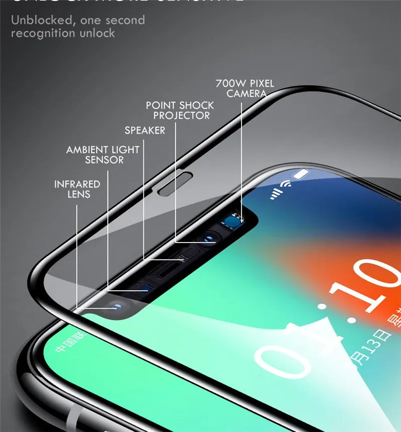 2 шт. Защитное стекло для iphone 11 pro max полностью прозрачное экрана X XS 7 8 plus