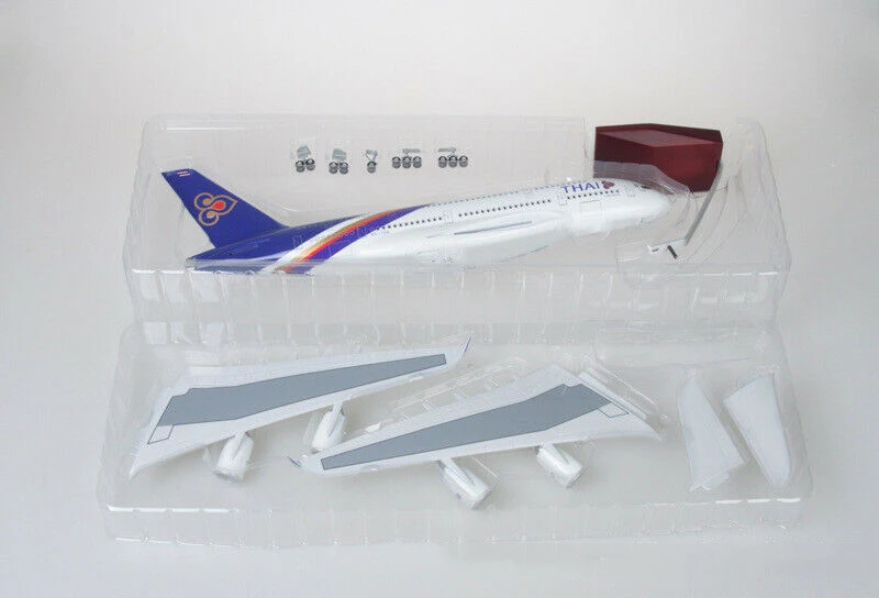 46 см самолет 1/160 тайская авиация Passanger самолет A380 с светильник самолет Смола Модель самолета игрушка литой самолет игрушки