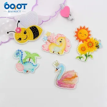 

PB2083,5pcs/Cartoon Animals Acrylic Flatback For Hair Bows Snack Planar Acrylic Crafts for DIY Phone Decorations