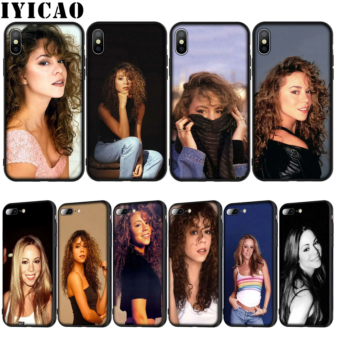 

IYICAO mariah carey Soft Silicone Cover Case for iPhone XR X XS 11 Pro Max 10 6 6S 7 8 Plus 5 5S SE Phone Case