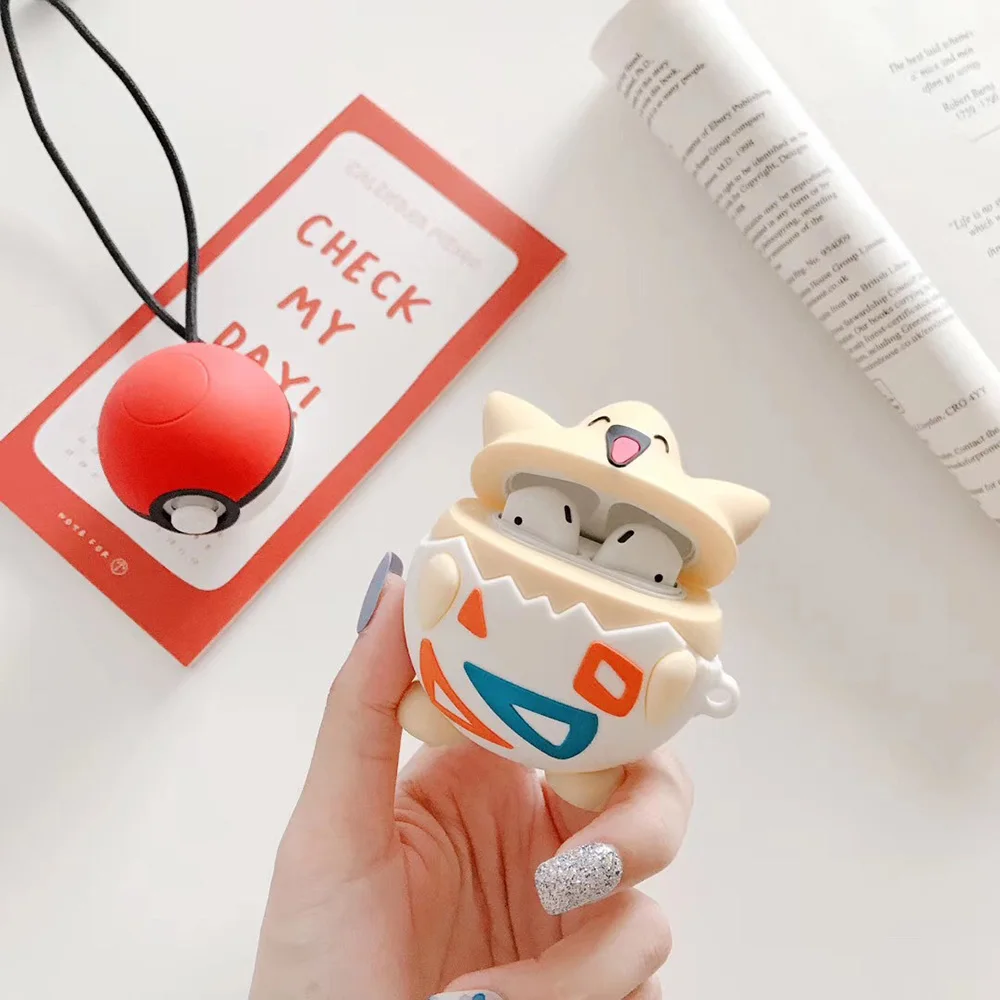 Go Charmander Eevee для Airpods 1 2 Чехол-коробка Мягкий беспроводной Bluetooth чехол для наушников для AirPods Pro Чехол Аксессуары для наушников