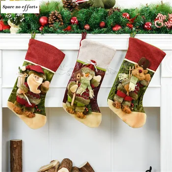 

Christmas Stockings Christmas Tree Decorations Merry Christmas Supplies Hanging Gift Candy Bag New Year Gift Bag Xmas Home Decor