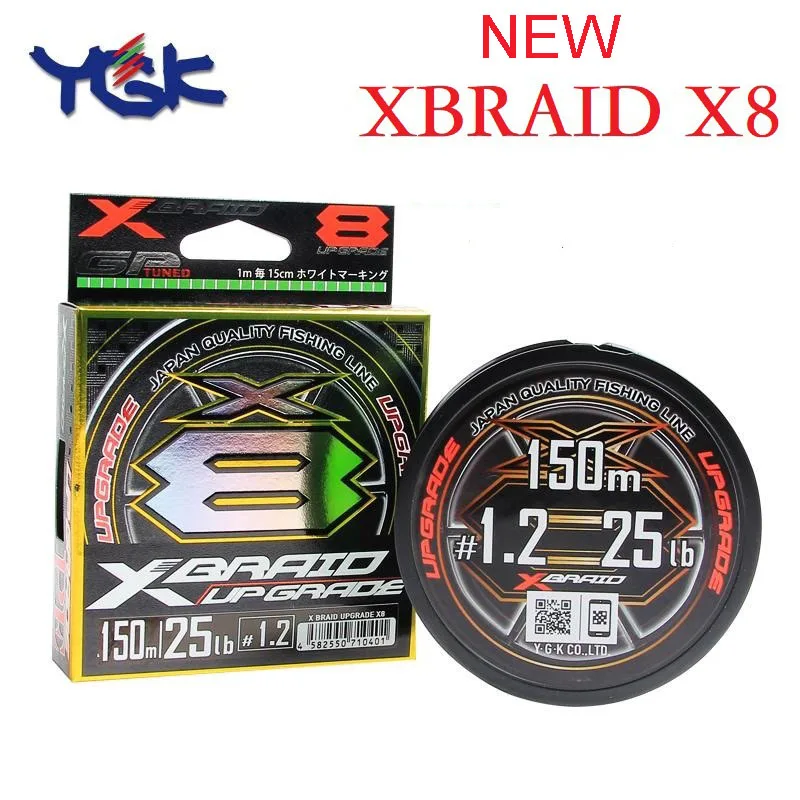 20 новых оригинальных YGK X-BRAID X8 обновление PE 8 плетеная рыболовная леска 150 м 200