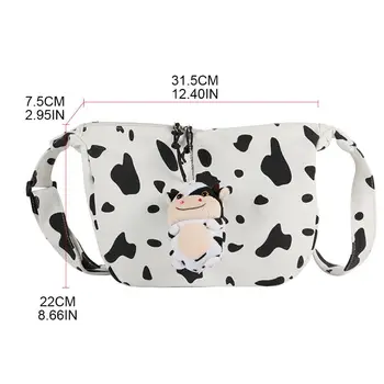 

Women Girls Cartoon Cow Print Shoulder Crossbody Bag Tote Satchel Phone Purse 517D