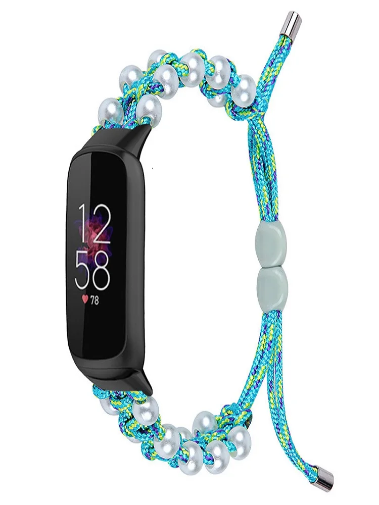 2021 New Luxury Smart Bracelet New Strap Braided Pearl Wristband Luxury Watch Wristband 