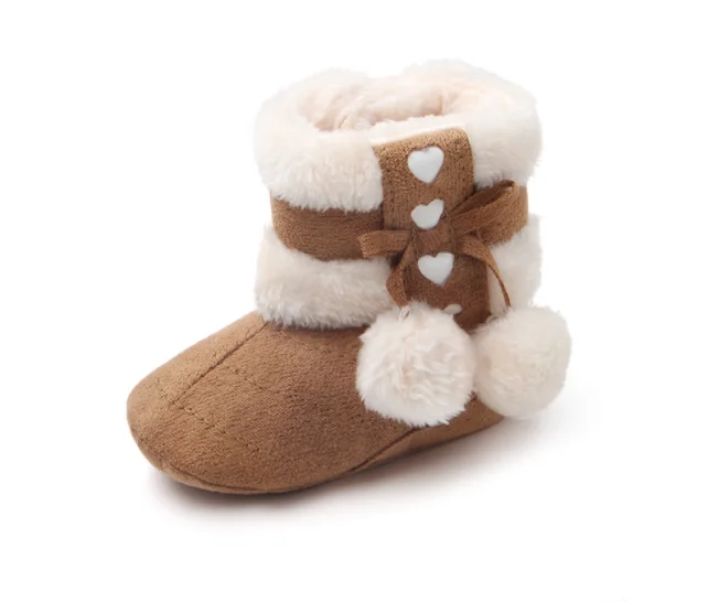 Теплые зимние рождественские ботинки с бантом; обувь для малышей; детская обувь с милым дизайном; обувь принцессы; Милая обувь