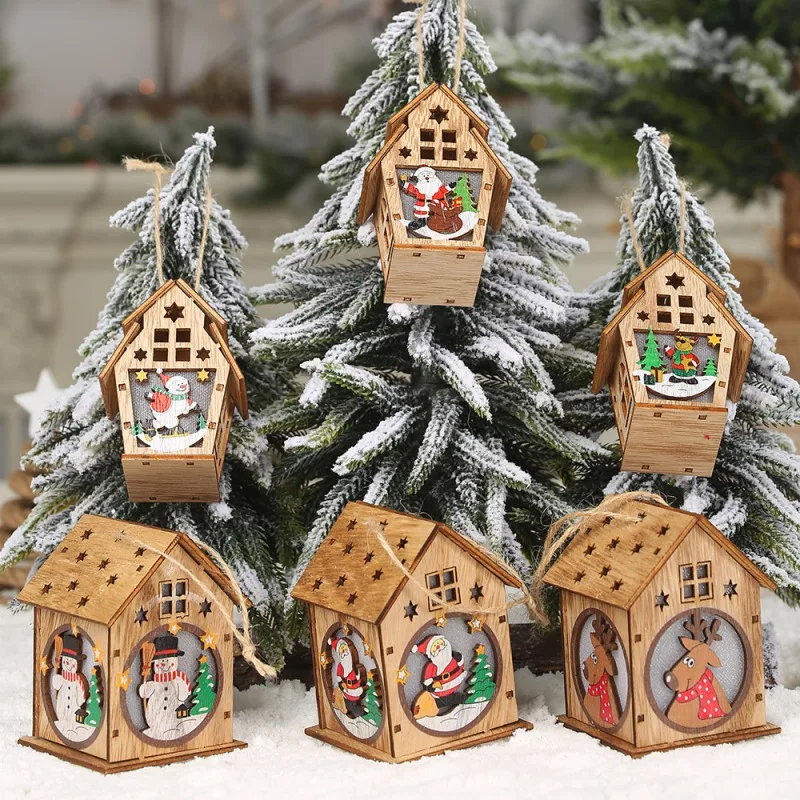 LED Garland Wood House String Room Decor Lamp Wedding Party Holiday Fairy Lights Novelty Night Light | Дом и сад