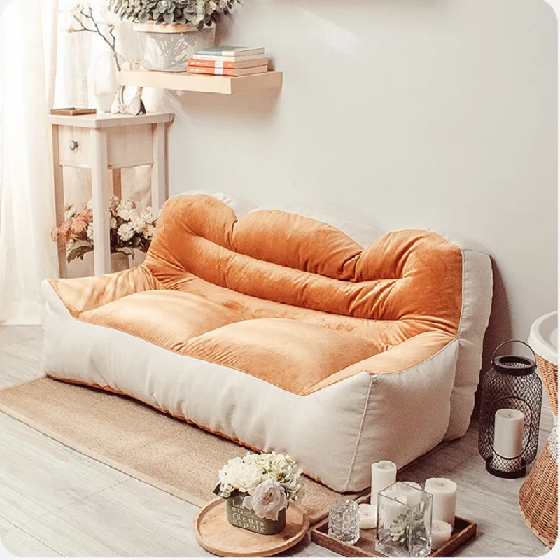 

New Plush Comfortable Bean Bag Cover Living Room Seat Lazy Sofa Cover Chocolate Double Sitting Lying Furniture Decoration