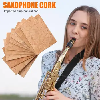 

10pcs/set Saxophone Natural Neck Cork Sheet Woodwinds Instrument Repair Tackles Necessary Woodwind Instruments Gadgets