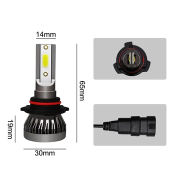 

2Pcs Car White MINI1 LED Headlights 6000K 9V-36V Lamps Replacement Accessories