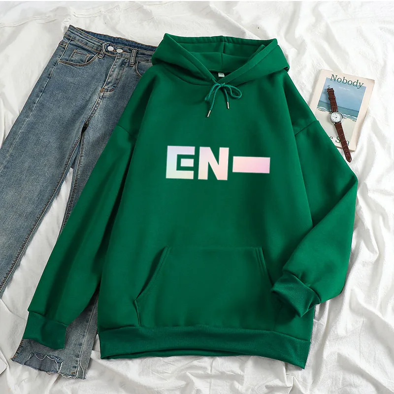 Kpop Cute Engene Enhypen Letter Hooded Y2K Casual Hoodie Couples Sweatshirt Oversize Autumn Coat Sports Loose Outfit Women Man Casual Hoodies  Hoodies & Sweatshirts