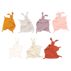 Toalla de apaciguar para bebé recién nacido, muñeco lindo de conejo para dormir, toalla de juguete para bebé recién nacido, manta de Animal de peluche, Saliva para bebé