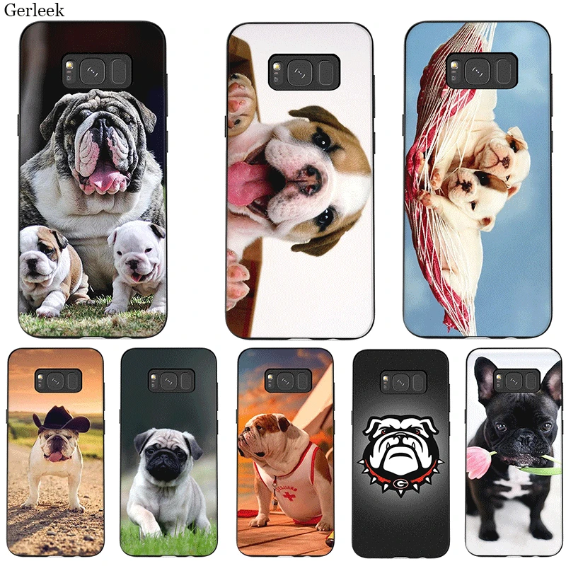 

Phone Case Silicone For Samsung J6 A70 A60 A50 A40 A30 A20 A10 A9 A8 A7 6 A5 A3 Cover Cute Dog English Bulldog Tremendous Shell