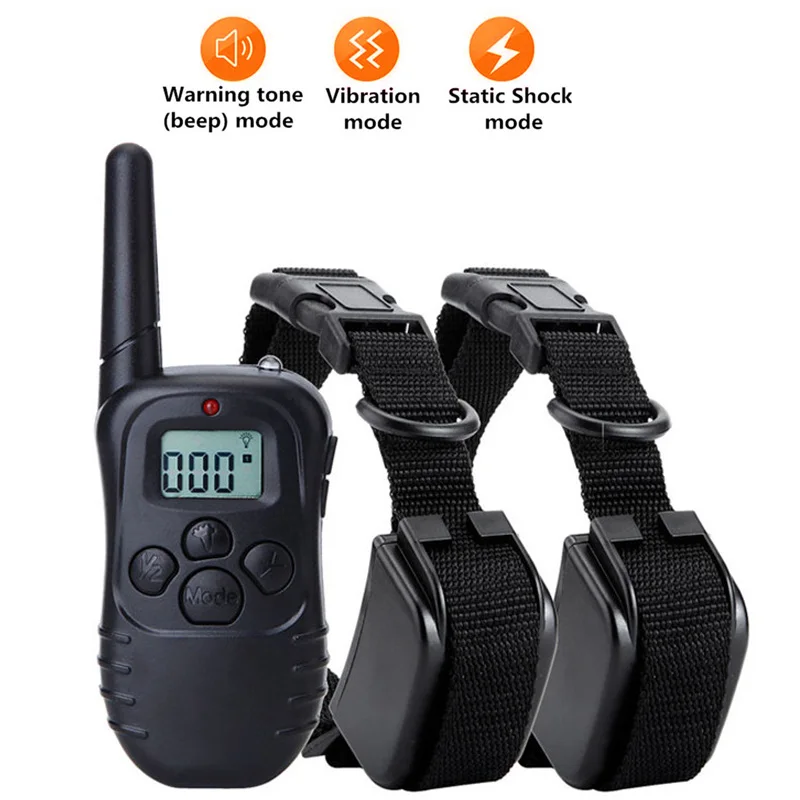 

Electric Dog Training Collar Pet Remote Control Training Collar Waterproof with LCD Display for All Size Shock Vibration Sound