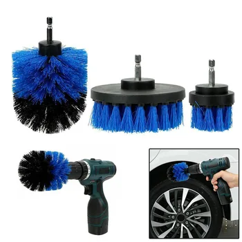 

Nylon Car Auto Brush Detailing Cleaning For cordless drill Paint Blue Washing