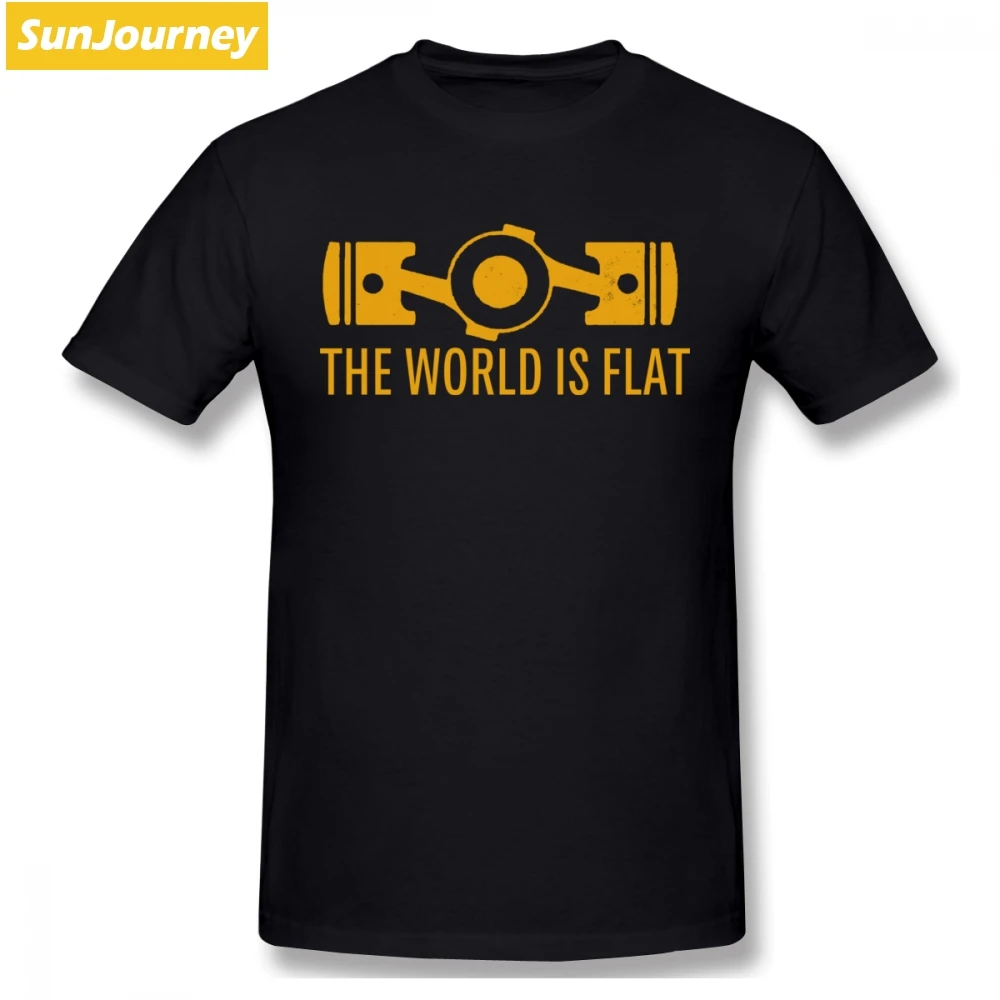 

The World Is Flat Boxer Engine Men T Shirt Fashion Car-Styling 5xl 5xl 5xl Cotton Crewneck Custom Short Sleeve Brand-Clothing
