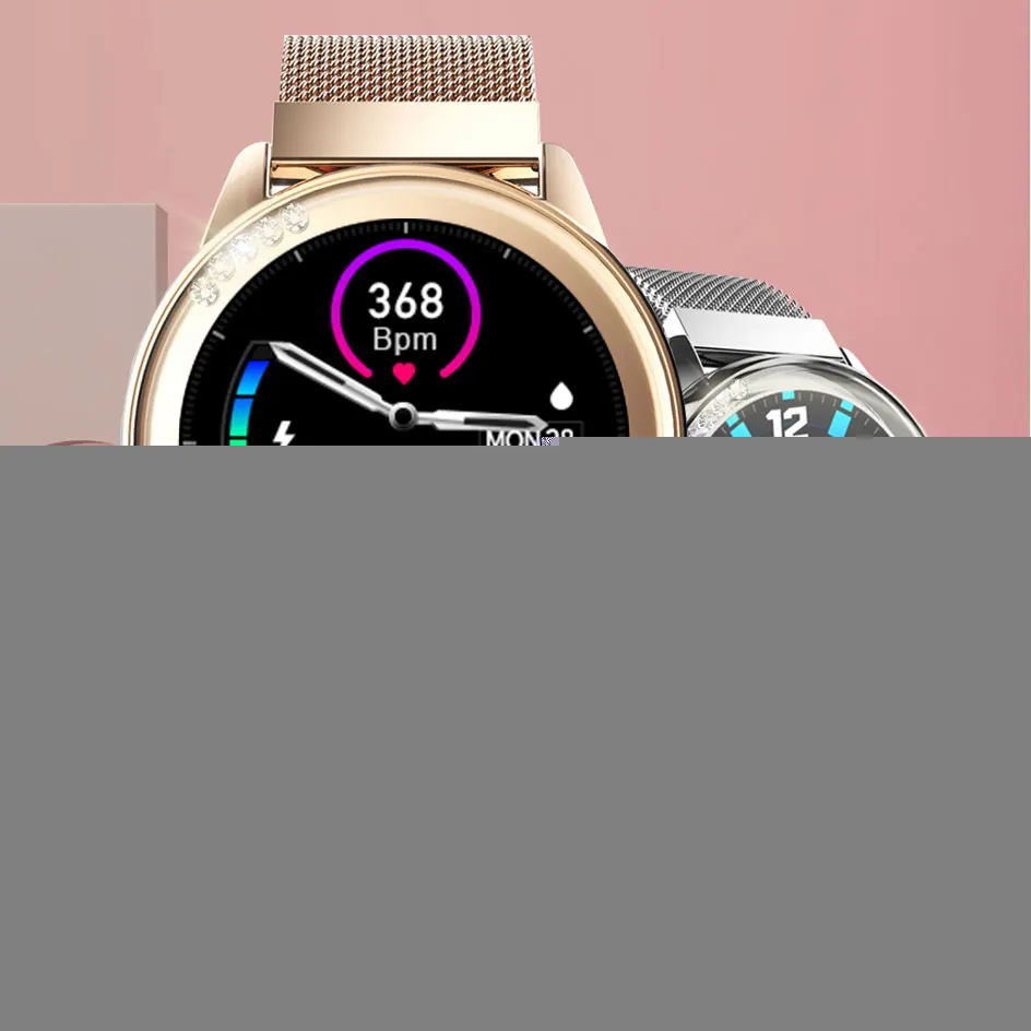 H16 Smart Watch Women dress Heart Rate Blood Pressure Monitor touch screen Waterproof Lady Smartwatch for Android IOS VS KW10 |
