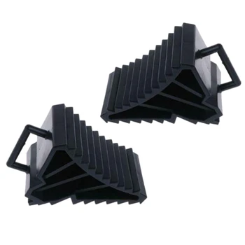 

2Pcs Antislip Vehicle Car Truck Wheel Tire Chock Stop Block Black