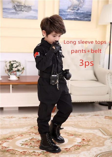 Negende taal verzonden Jongens Meisjes Politieagenten Kostuums Kinderen Cosplay Voor Kinderen  Leger Politie Uniform Kleding Set Vechten Prestaties Uniformen - AliExpress  Moeder & Kinderen