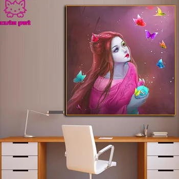 

Diamond Painting Fantasy woman and butterfly Diamond embroidery 5d diy full square Cross Stitch diamond mosaic puzzle Wall Decor