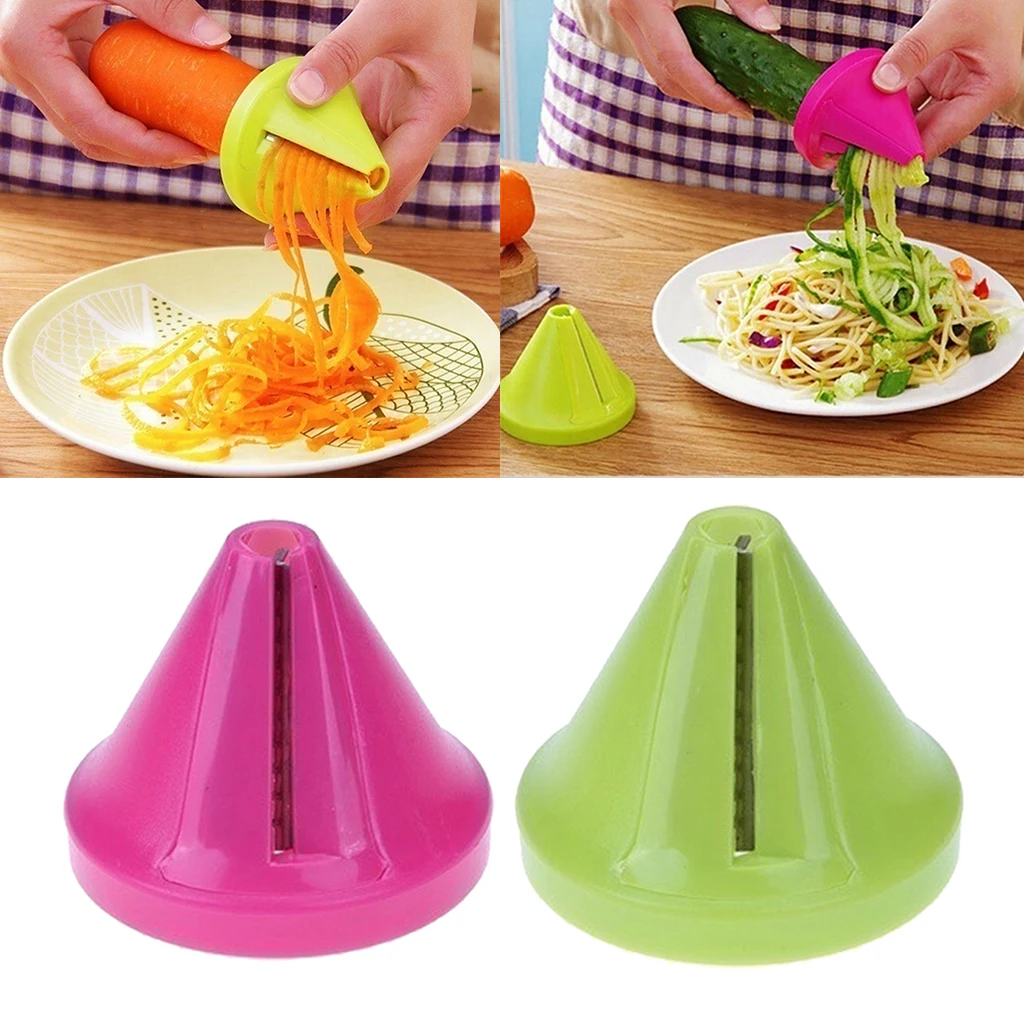 Vegetable Slicer Shred Device Spiral Carrot Radish Cutter Grater Cooking Tool Kitchen Tool Gadget Funnel Model