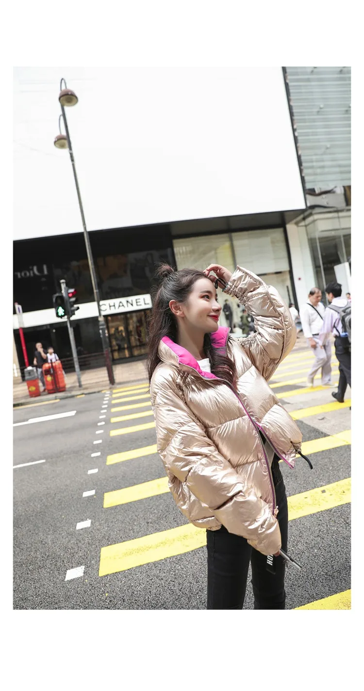 Winter New Style WOMEN'S Dress Korean-style Students Short High Extra Short Small Cotton-Padded Jacket down Jacket Cotton-p