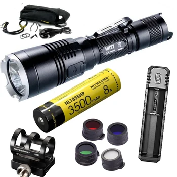 

NITECORE MH27 RGB Flashlight CREE XP-L HI V3 max 1000 lumen torch 462 meter tactical light + GM02 + NFR40 NFB40 NFG40 NFD40