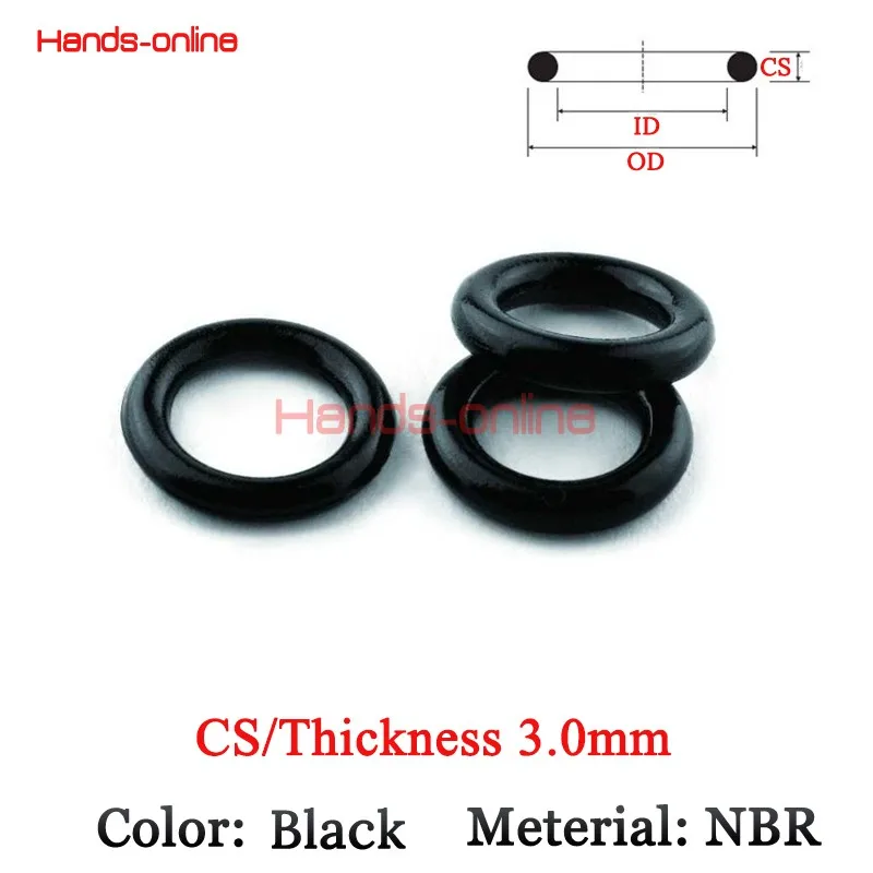

Thickness/cs 3mm Id 2-108mm Black NBR Nitrile Mechanical Rubber Ring Gaskets O Rings Oil Seal Orings Gasket O Rings