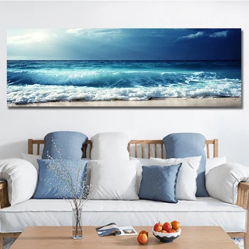 

Blue Seascape Canvas Poster Prints Modern Canvas Painting Picture Art Living Room Home Nordic Decorative Canvas Prints unframed
