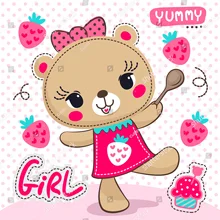 יפה תות דוב ארנב ילדה מתכת חיתוך מת חיות בובת סטנסיל עבור DIY רעיונות כרטיס דקורטיבי הבלטות(China)