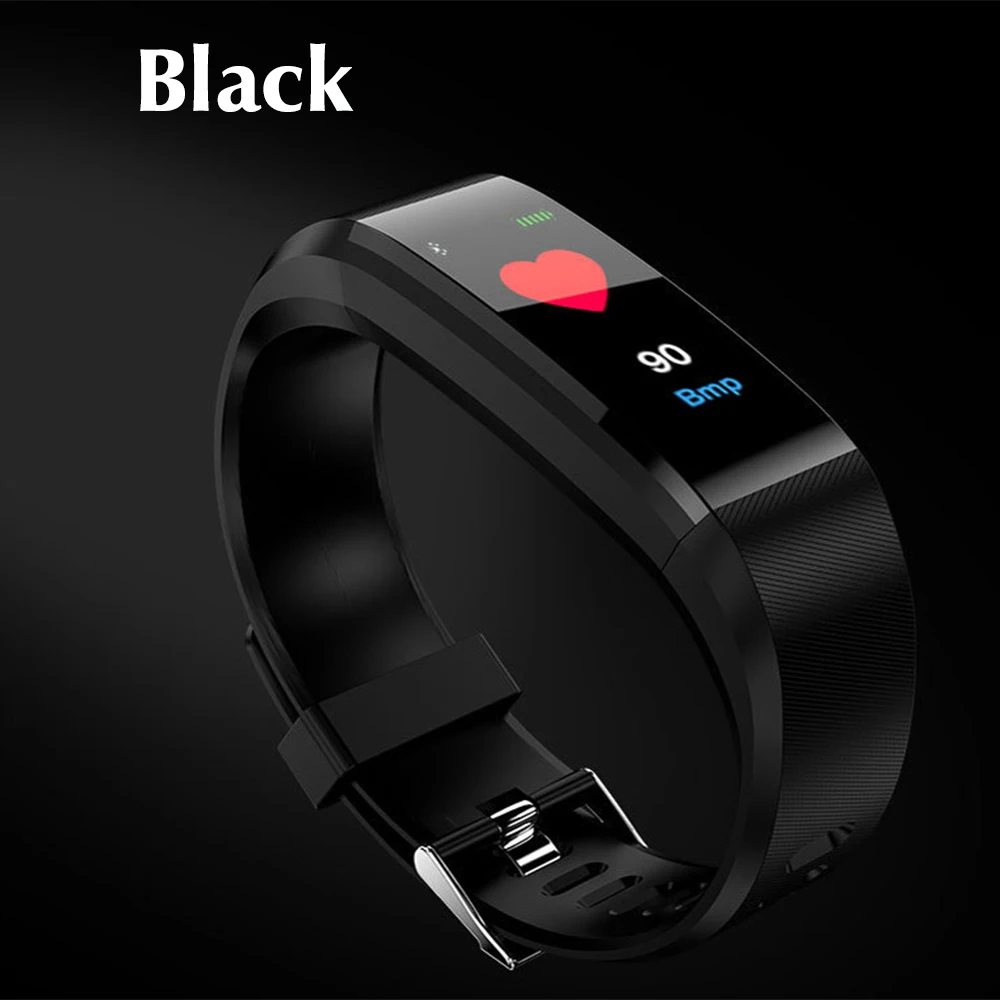 ID115plus Bluetooth умный Браслет цветной экран браслет с монитором сердечного ритма кровяное давление фитнес-трекер Смарт-часы группа для мужчин