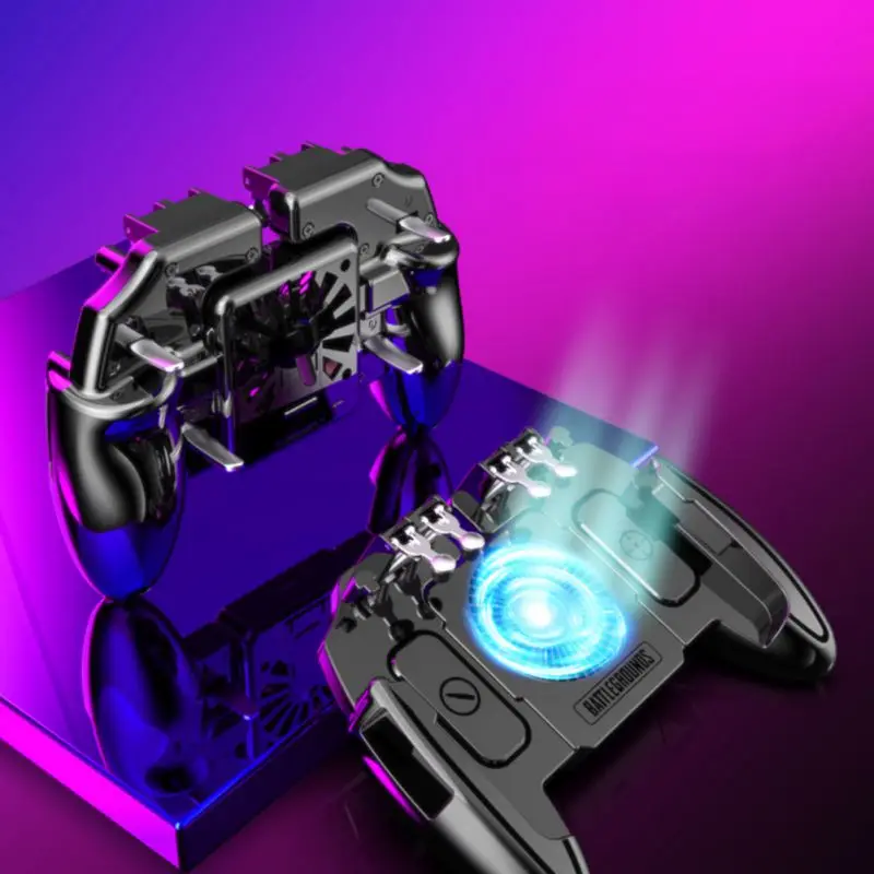  6 Triggers Mobile Game Controller Phone Gamepad With Cooling Fan For PUBG And Honor Of Kings