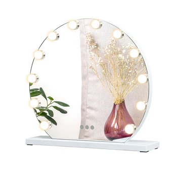 

3 Color 12 Bulbs Modes Touch Screen Dimming Hollywood Style Makeup Vanity Mirror Adjustable Brightness Smart Touch Control