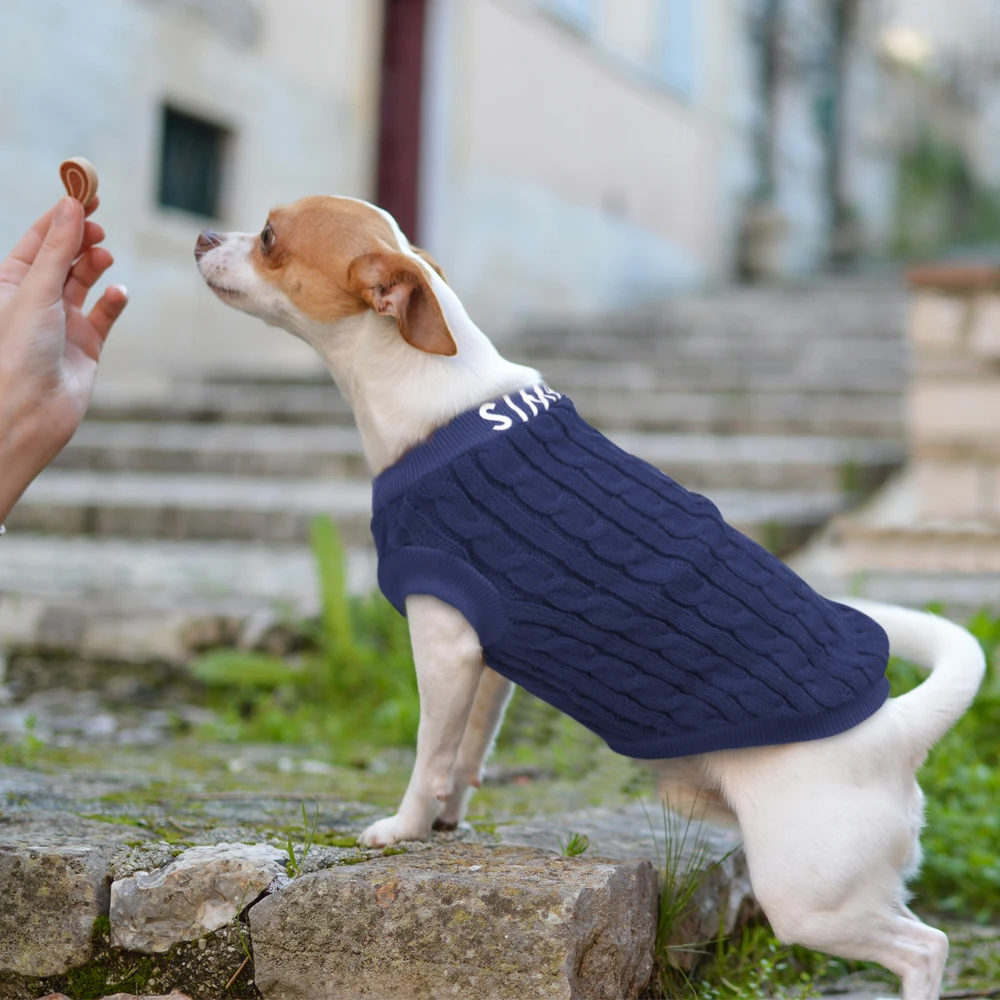 Щенок собака вязаный свитер собака с изображением котов; Утепленные зимние свитера классические одежда для малых и средних собак собаки котята кошки мягкого трикотажа Perro