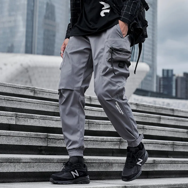 tactical cargo pants New 2021 Hiphop Brand Printed Cross Overalls Casual Loose Retro High Waist Trousers Streetwear Gothic Pants for Men and Women cargo jogger pants