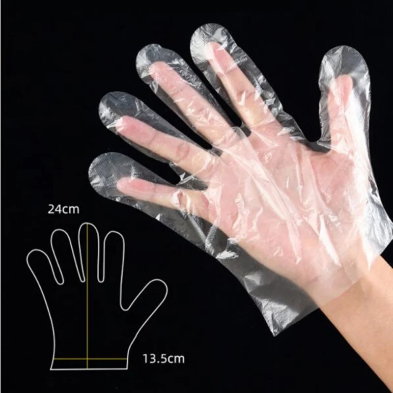 

200/300pcs /box Transparent Disposable Gloves Food Plastic Gloves for Restaurant Kitchen BBQ Thickening Food Gloves Kitchenware