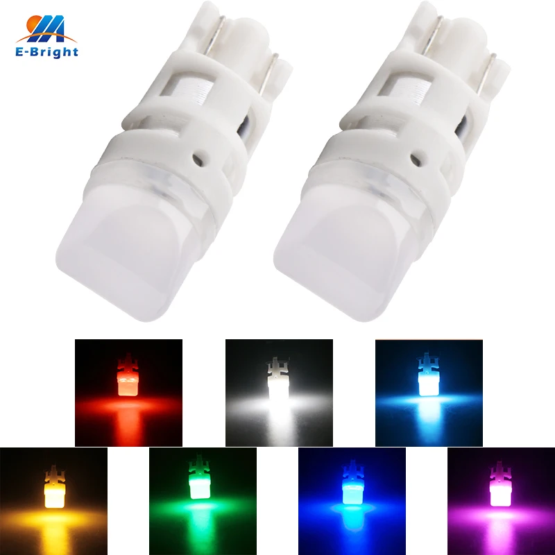 

YM E-Bright T10 W5W 2835 3 SMD Car Led Light Lens Lamp 194 168 Auto Bulbs 12V DC White Blue Yellow Red Green Pink Ice blue 2X