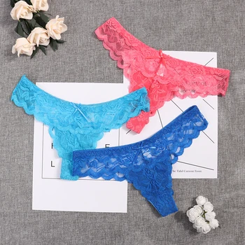 

Cotton Thong Panties Sexy G-string Briefs Lace Thongs Women Underwear Panties For Female Girls Ladies Floral Underwear Lingerie