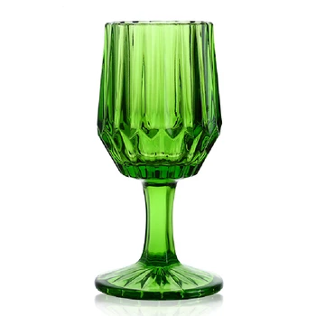 

Amber Wine Glass Drinking Glasses Wedding Banquet Wine Cup Diamond Champagne Juice Glass Beverage Goblet 220ml 8oz
