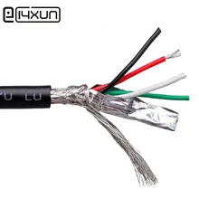 Кабель передачи данных с двойной защитой, 1 м, 4x24awg, 5 А, линия RS232, 4-жильный, экранированный, 24awg, USB-кабель, бескислородная медь