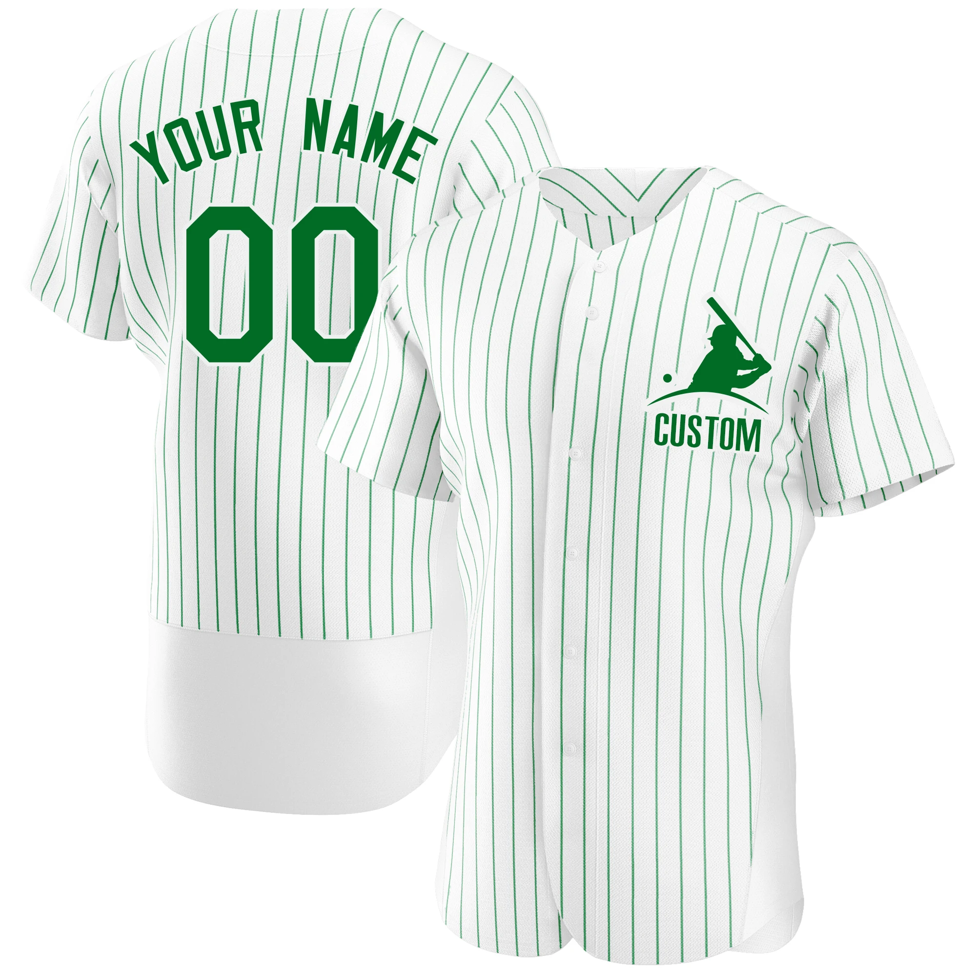 Personalized Baseball Jersey Striped High Quality Baseball Shirt Printed Name Number White Shirt Men/Lady/Youth