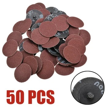 

50pcs Roll Lock Surface Sanding Discs 2" 50mm Roloc Grinding Abrasive Tools Set 80 Grits