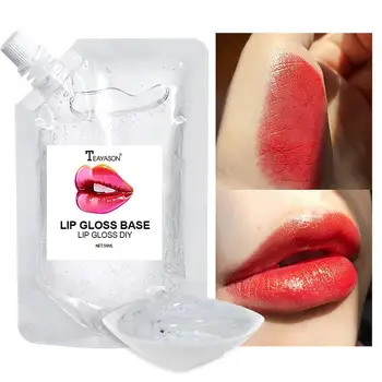 

DIY Clear Lip Gloss Base Oil Non-Stick Moisturizing Gel For Lip Gloss Handmade Base Lipstick Makeup Lipstick Liquid Materia F1P5