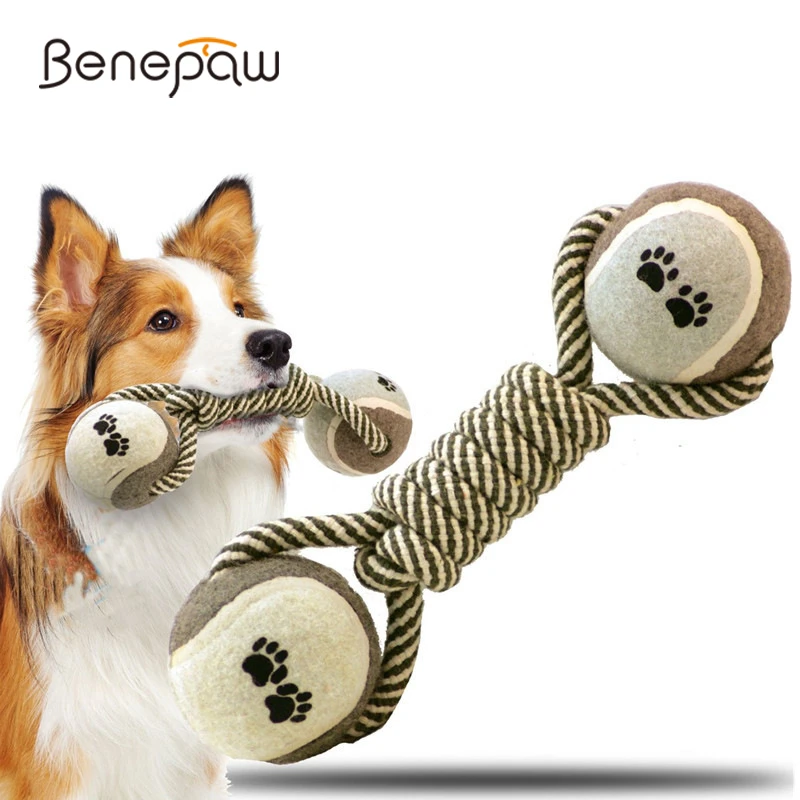 Прочная ВЕРЕВОЧНАЯ ИГРУШКА для собак Benepaw интерактивный безопасный мяч питомцев