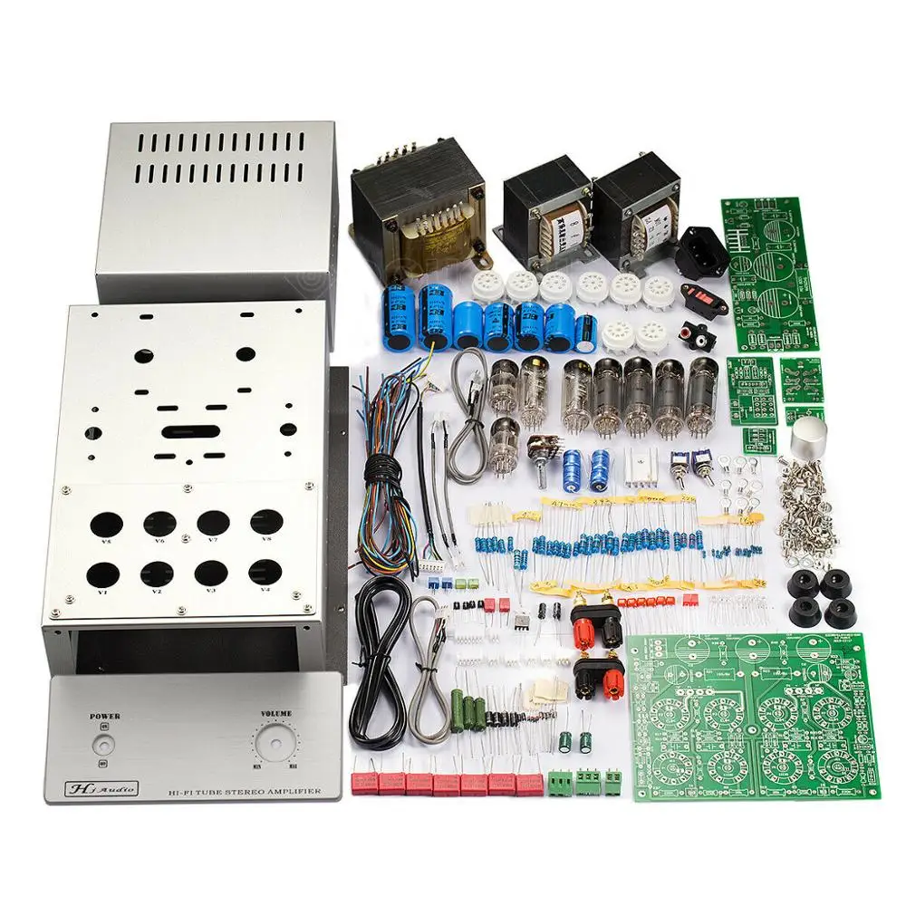 Douk аудио HiFi стерео двухтактный усилитель мощности класса AB 6P14/EL84 вакуумный ламповый усилитель 13 Вт* 2