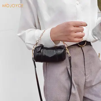

Popular Simple Female Daily Bag Fashion Cylinder Shoulder Bags Female Mini Chain Totes Messenger Money Pouch