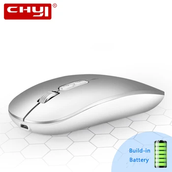 

CHYI 2.4G Wireless Mouse Rechargeable Ultra Thin Silent USB Optical Computer Mice 1600 DPI Quiet Rose Gold Mause For Apple PC